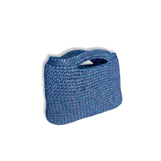 Borsetta Unicorno Blu in Fettuccia di Cotone