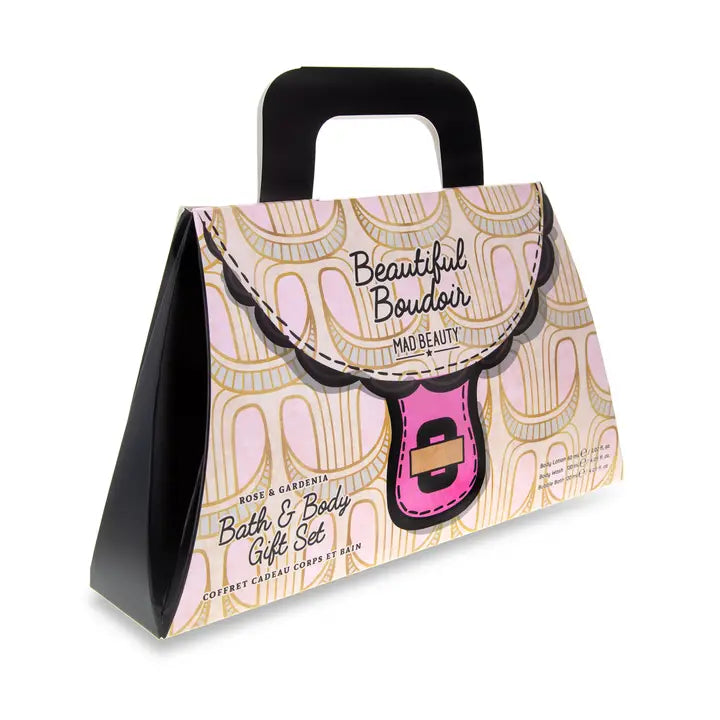 Mad Bauty - Boudoir Set Regalo – Bagno Schiuma, Gel Doccia Rose e Gardenia