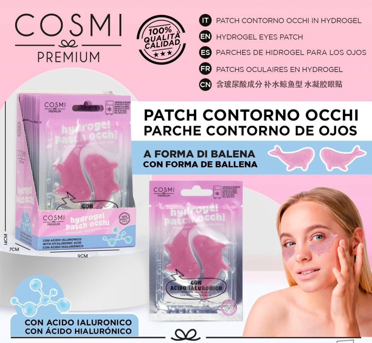 Cosmi Milano - Patch Occhi Balena con Acido Ialuronico