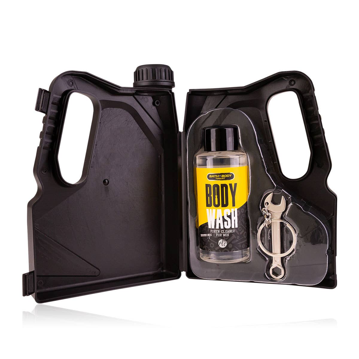 Set regalo per uomini Bath + Body Toolkit a forma di tanica d'olio