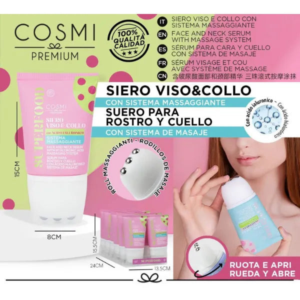 Cosmi Premium – Siero Viso e Collo con Acido Ialuronico 80 ml