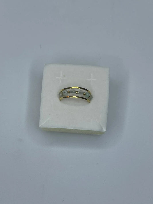Anello Perline Base Gold - Vari Colori