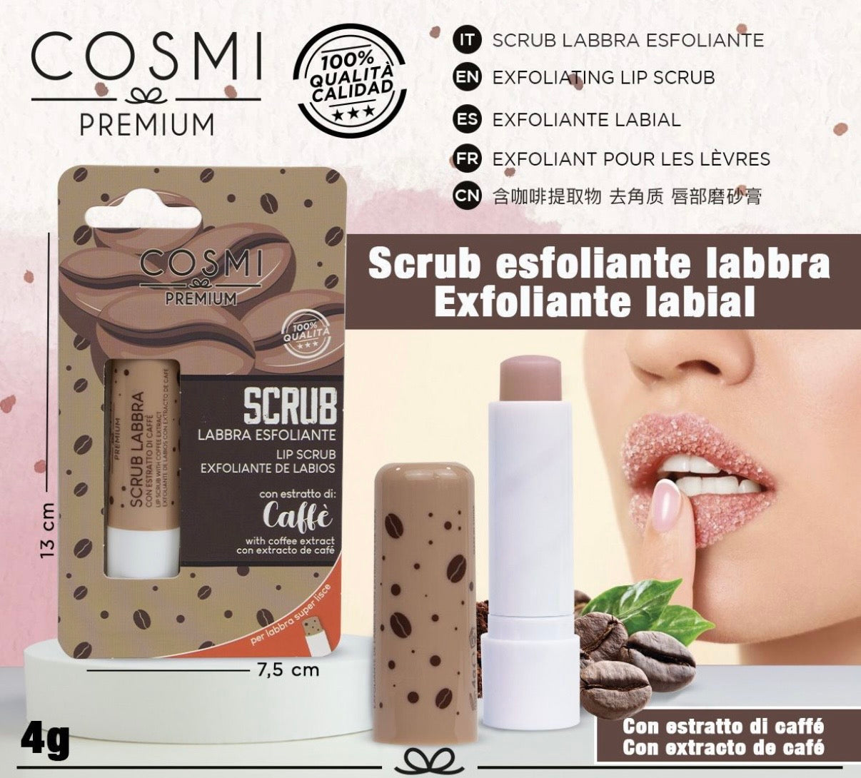 Cosmi Milano - Scrub Labbra Esfoliante Caffè