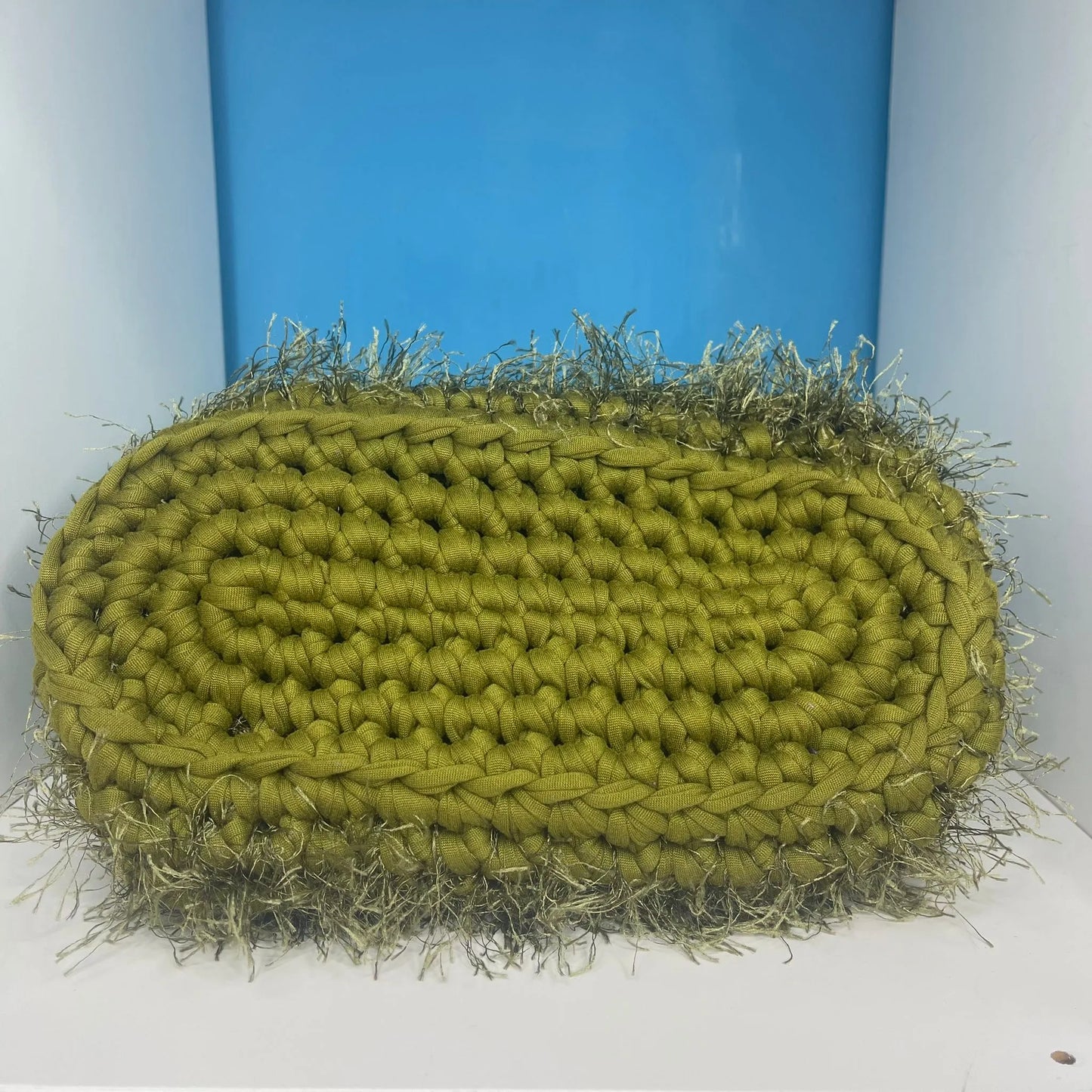 Clutch Pellicciosa Verde - Realizzata a Mano