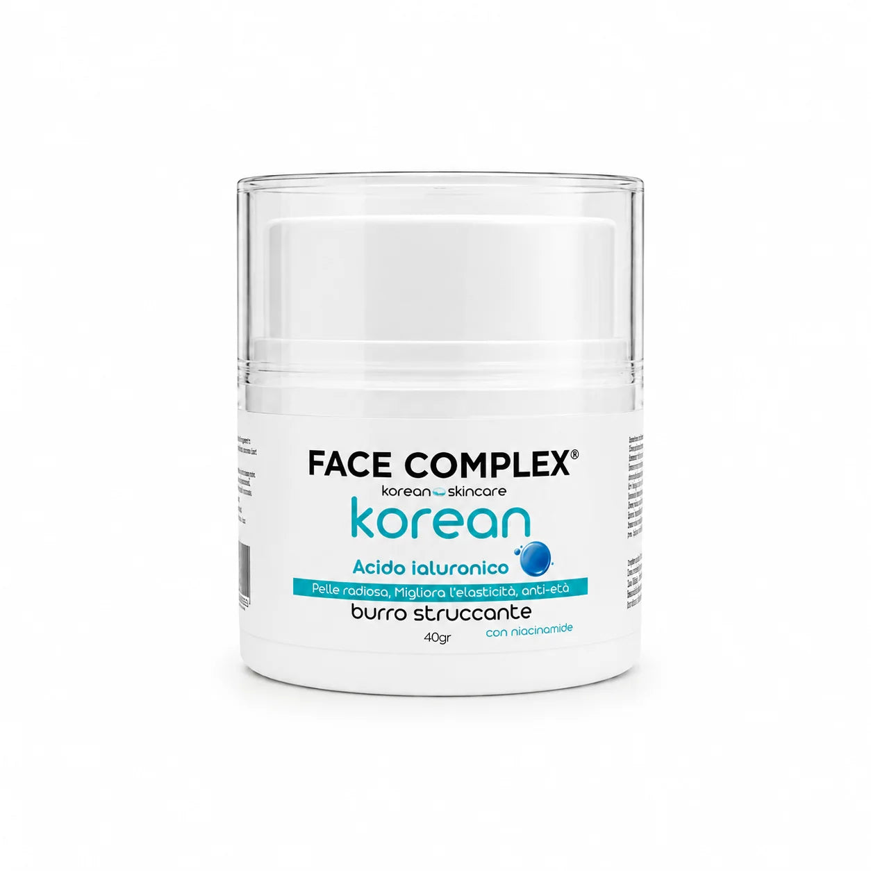Face Complex Korean Skincare Acido Ialuronico – Burro Struccante con Niacinamide 40 g