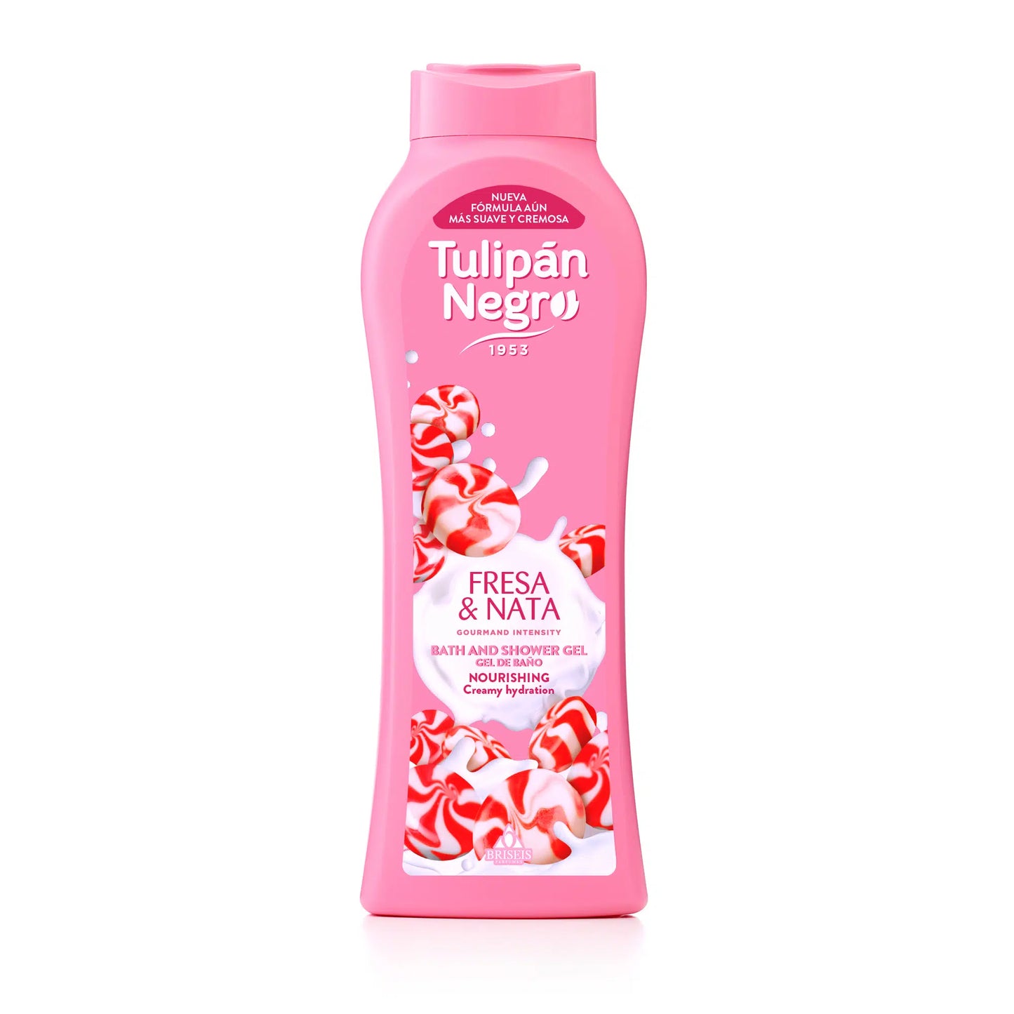 Bagnoschiuma Tulipán Negro Fresa y Nata 650 ml