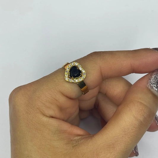 Anello Cuore Base Oro - Vari Colori