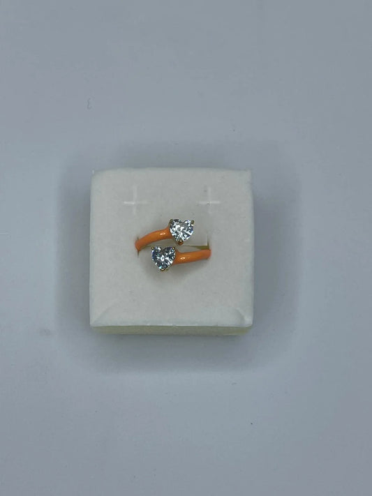 Anello Doppio Cuore - Vari Colori