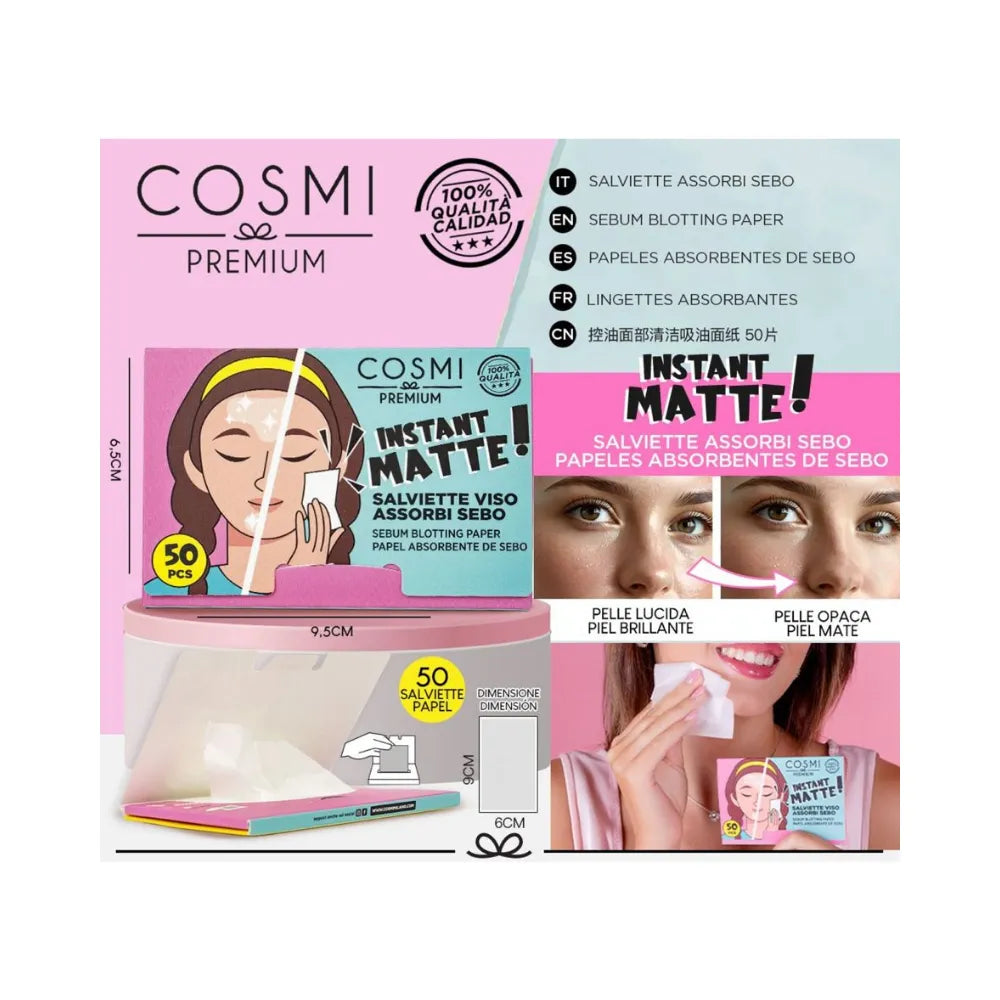 Cosmi Milano - Salviette Viso Assorbi Sebo 50pz