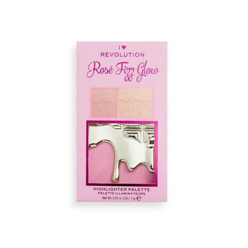 I Love Revolution Rosé Fizz Glow Chocolate Highlighter Palette – Illuminante Glow Effetto Rosé