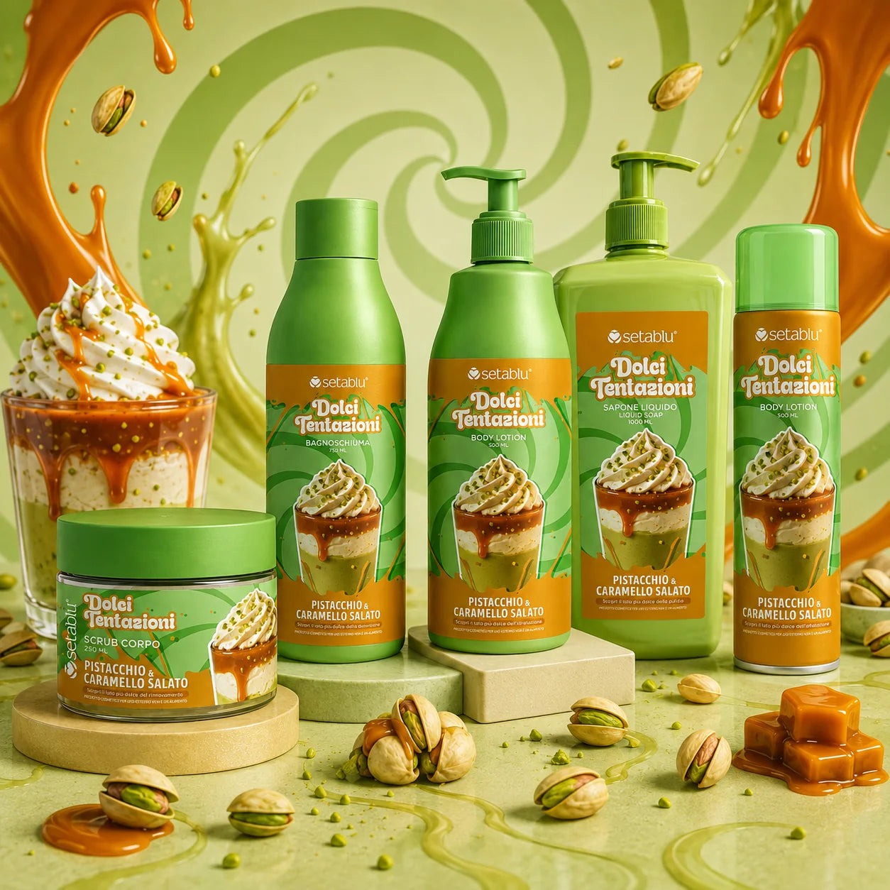 Set Pistacchio e Caramello | Set Corpo Completo