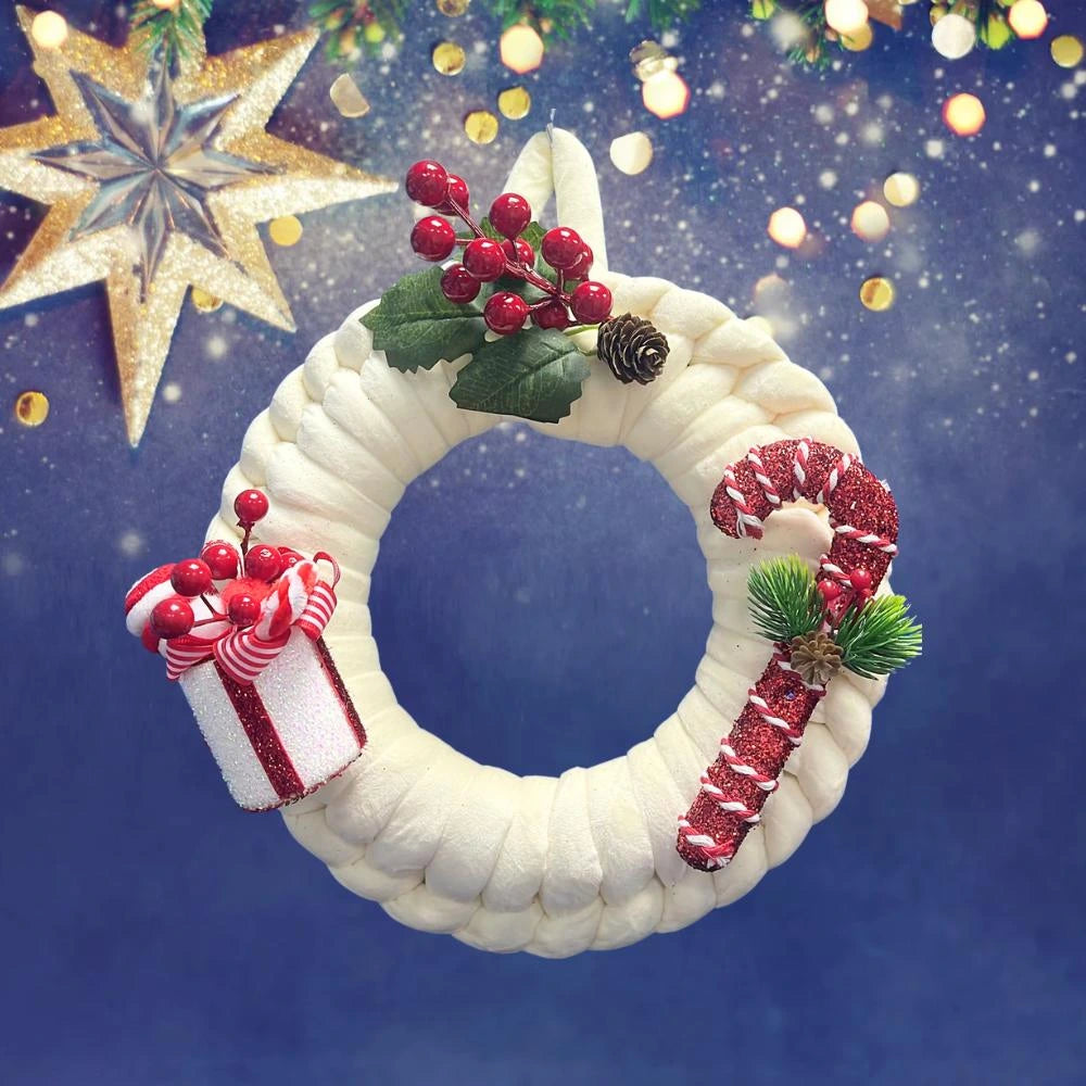 Ghirlanda Bianca 2 - Realizzata a Mano