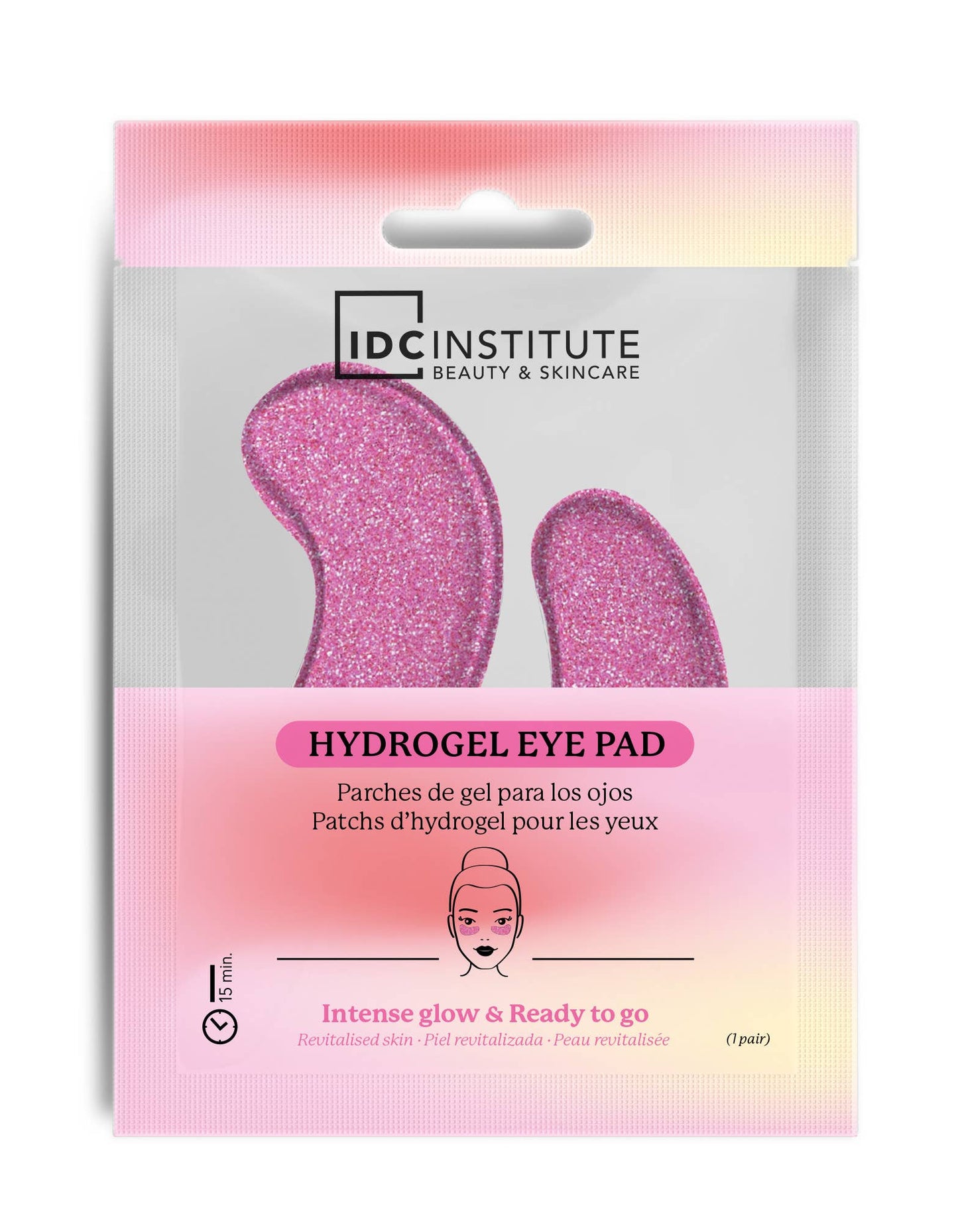 Idc Institute - Patch occhi glitter rosa