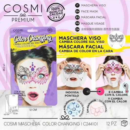 Cosmi Premium – Maschera Viso in Tessuto Lilla