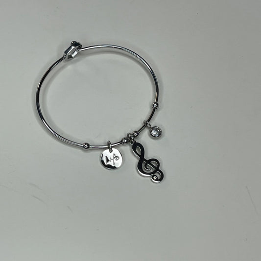 Bracciale Rigido Con Nota Musicale