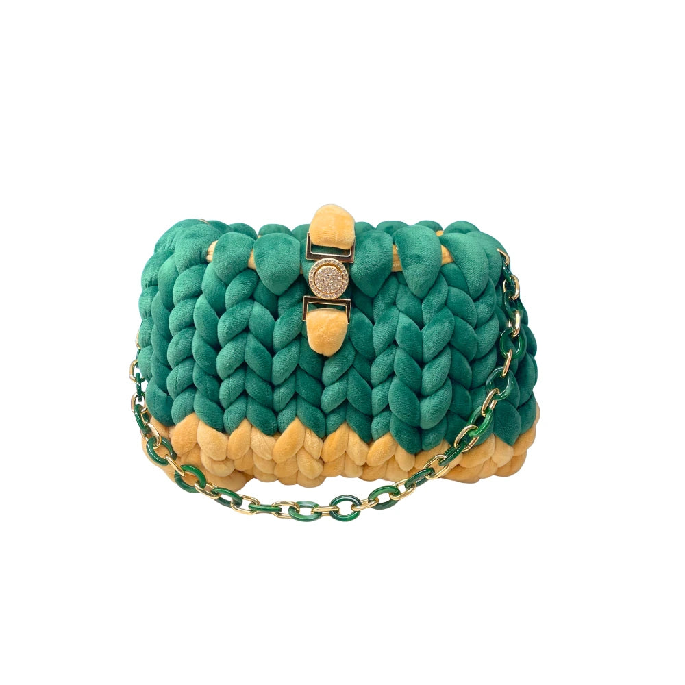 Borsa Marshmallow Verde e Beige