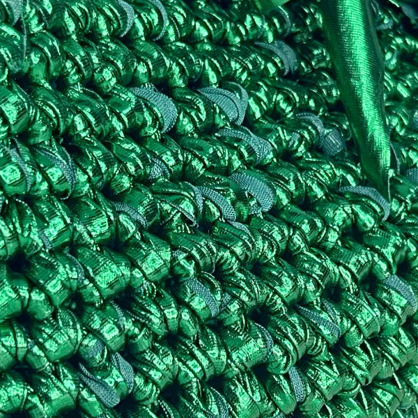 Borsetta Verde in Fettuccia Metallica