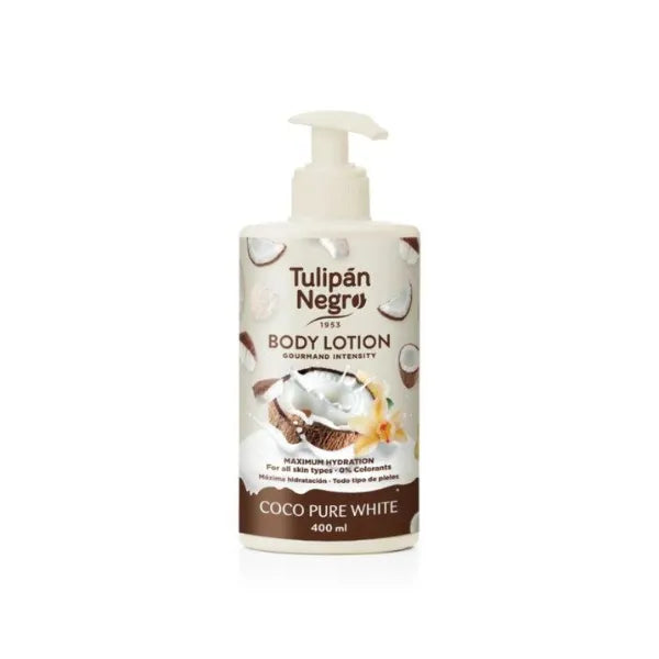 Body Lotion Tulipán Negro Coco Pure White 400ml