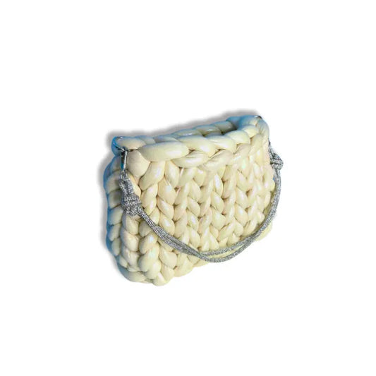 Borsa Marshmallow Panna manico Swarovski