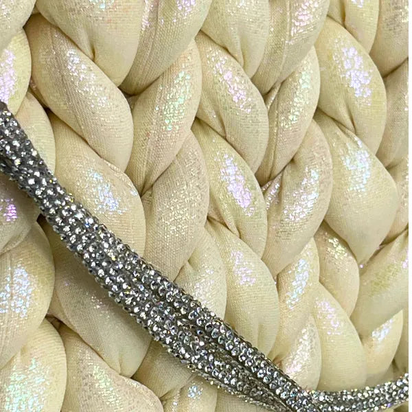 Borsa Marshmallow Panna manico Swarovski