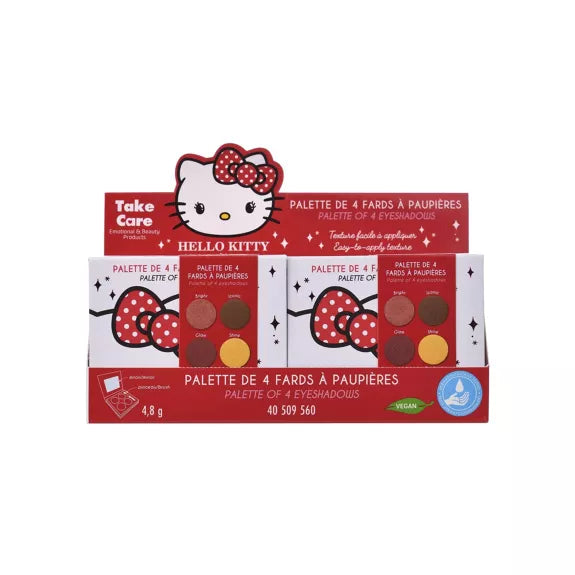 Take Care – Hello Kitty Palette di 4 ombretti + pennello e specchietto