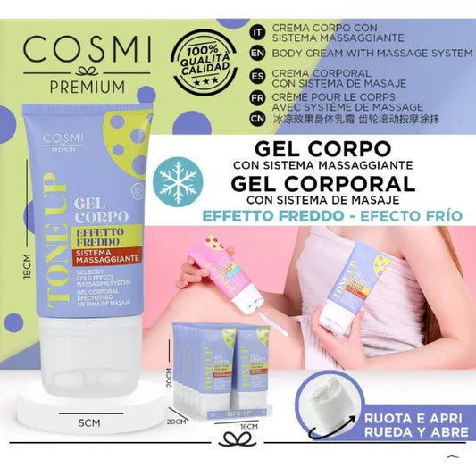 Cosmi Premium – Gel Corpo Effetto Freddo Con Sistema Massaggiante 120 ml