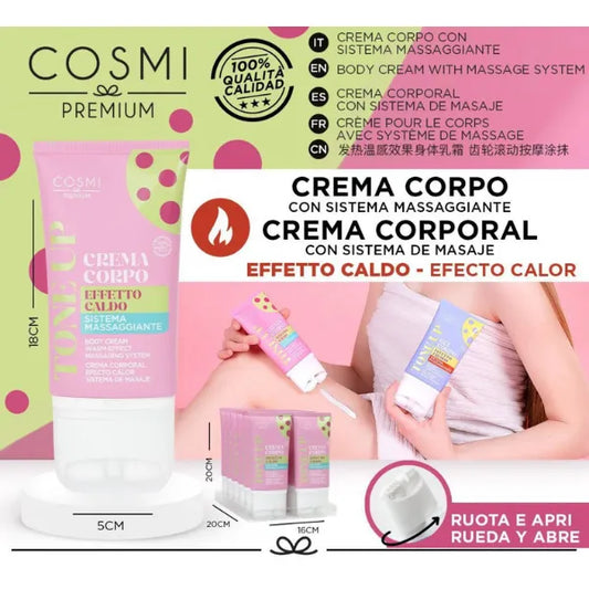 Cosmi Premium – Crema Corpo Effetto Caldo Con Sistema Massaggiante 120 ml