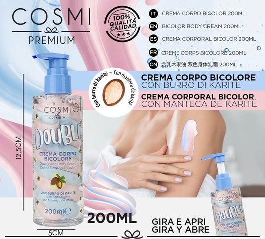 Cosmi Milano - Crema Corpo Bicolore 200ml con Burro di Karité