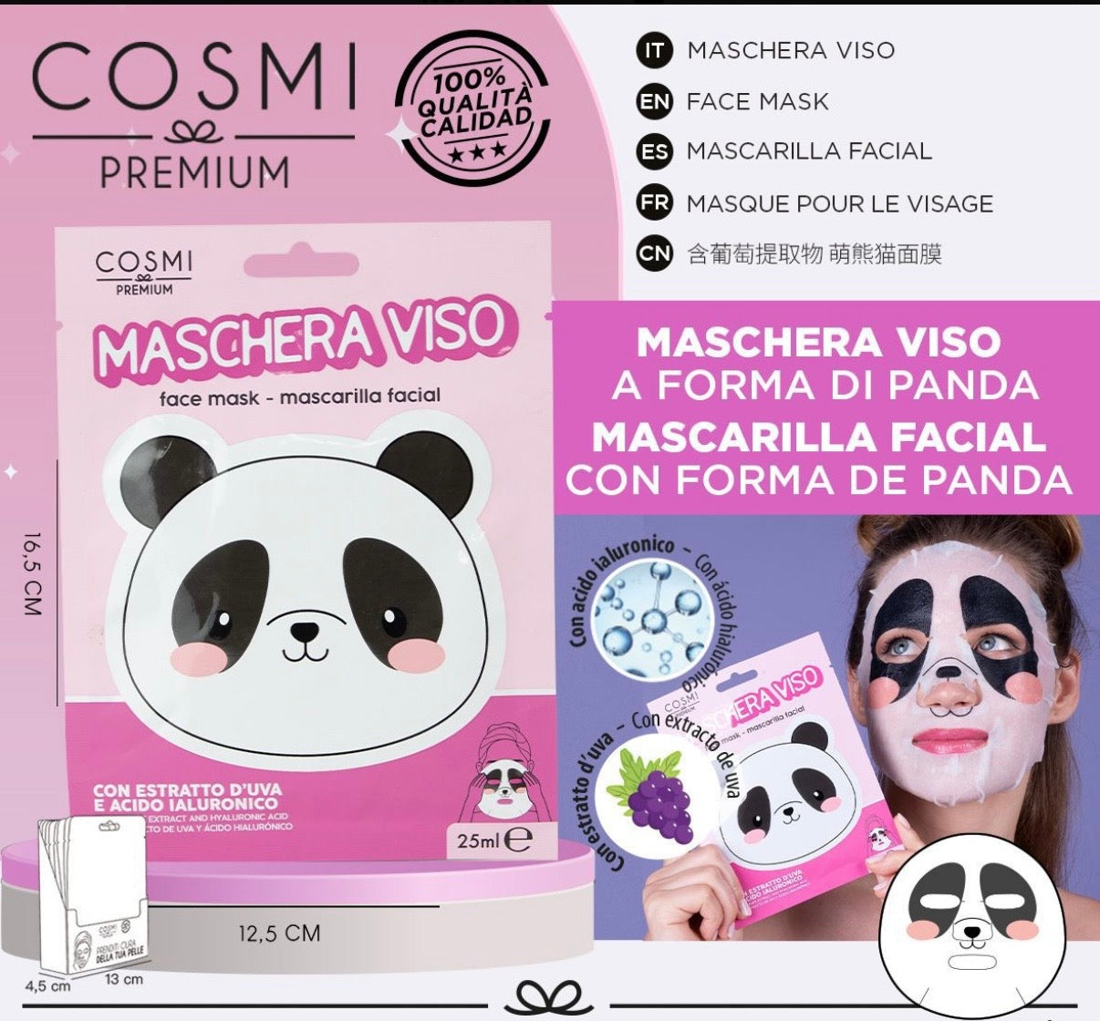Cosmi Milano - Maschera Viso Panda