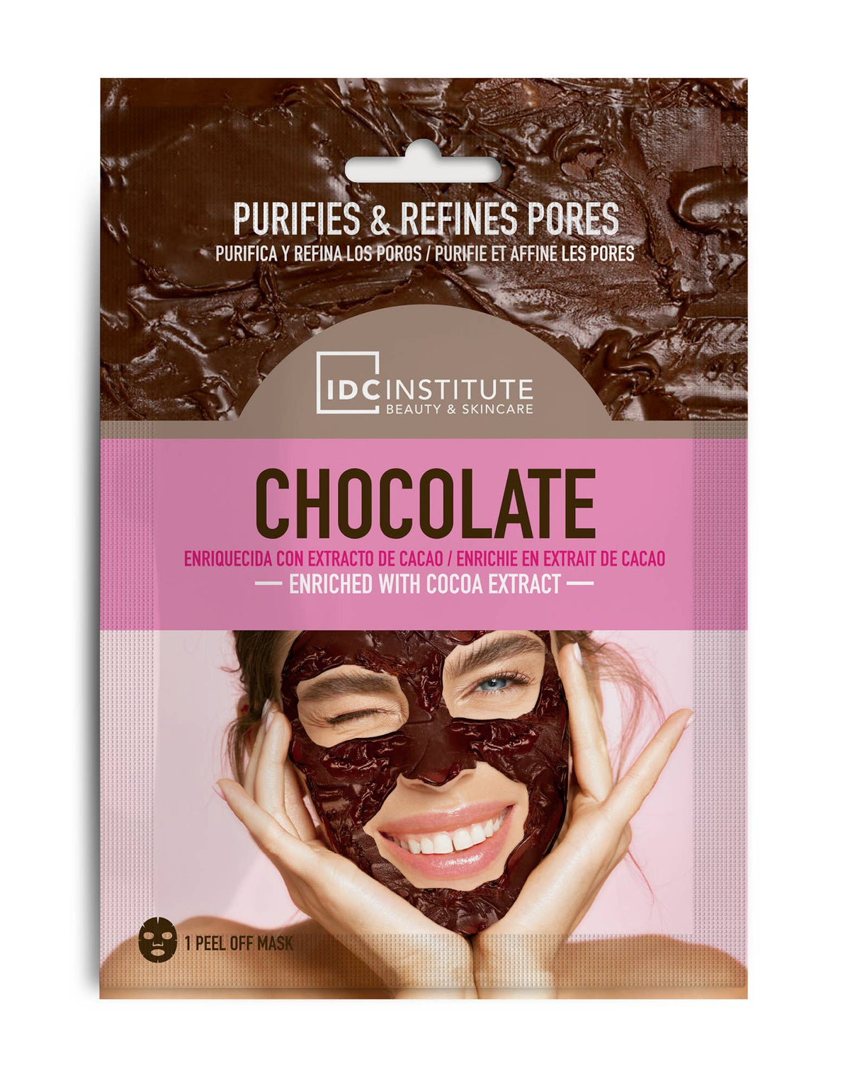 Maschera viso al cioccolato purificante e affinante i pori