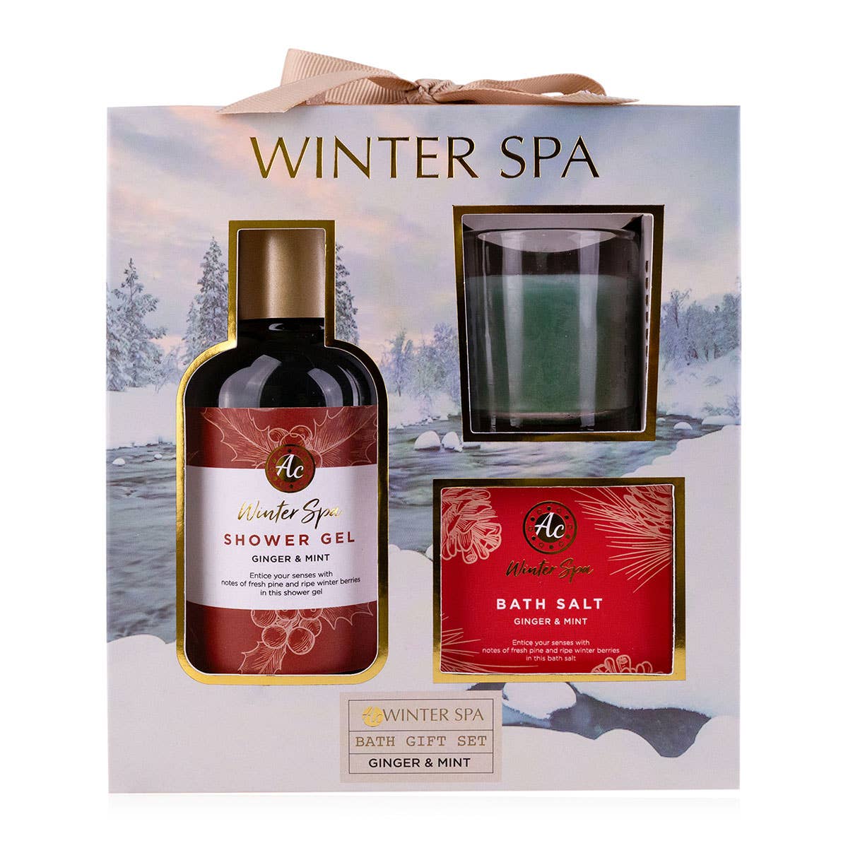 Set da bagno WINTER SPA con candela profumata