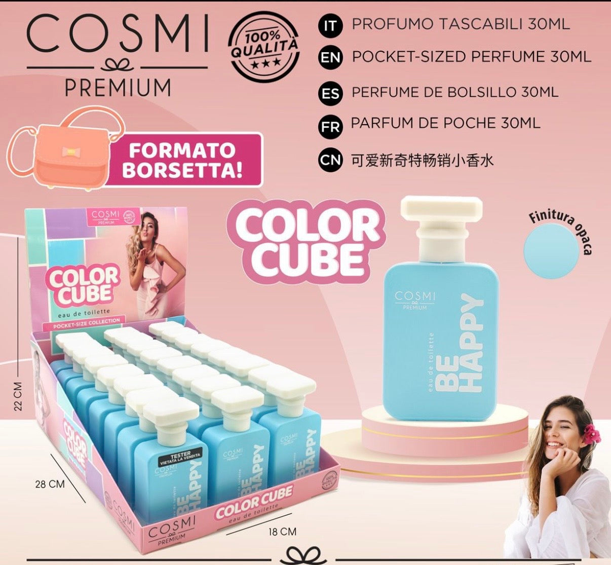 Cosmi Milano - Profumo 30 ml Be Happy Azzurro