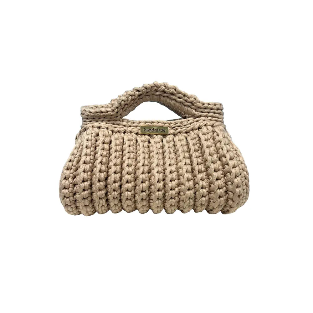 Borsetta Bauletto Realizzata a Mano Beige
