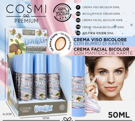 Cosmi Milano - Crema Viso Bicolore 50ml con Burro di Karité
