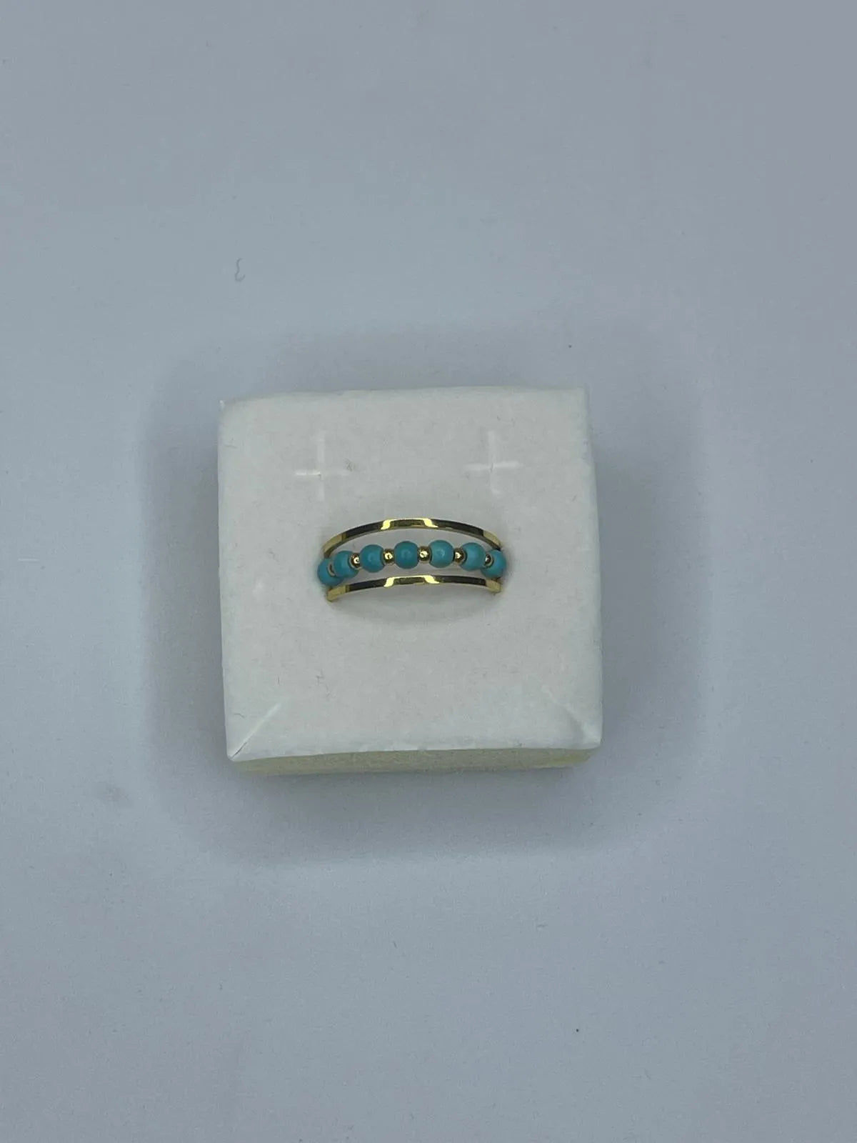 Anello Perline Base Gold - Vari Colori
