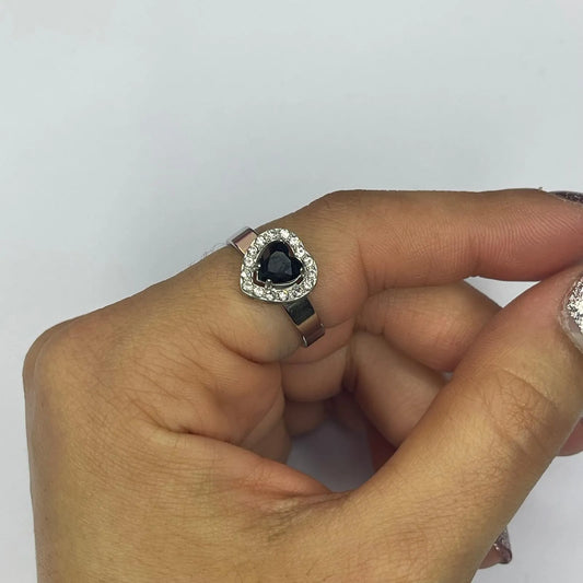 Anello Cuore Base Argento - Vari Colori