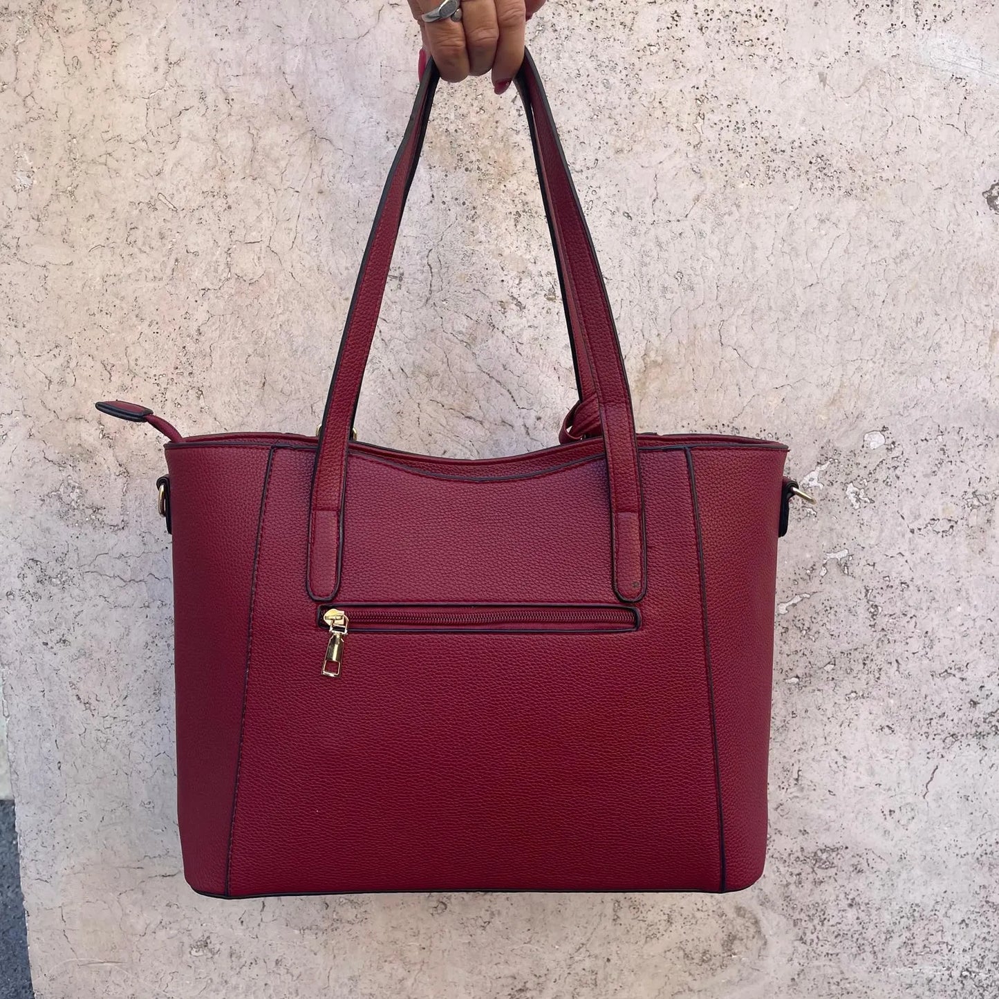 Borsa Con Pochettina - Rosso