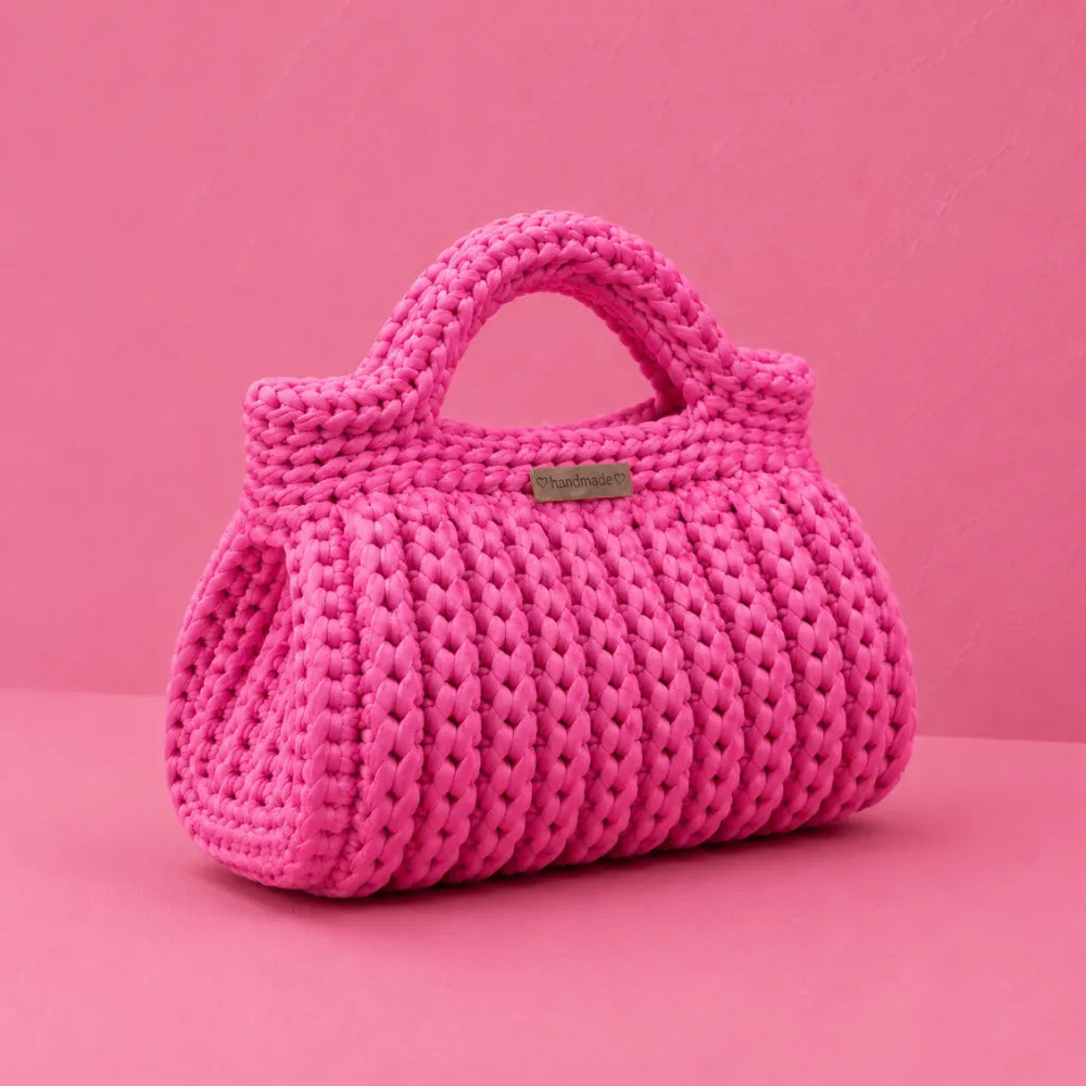 Borsetta Bauletto Realizzata a Mano Fucsia