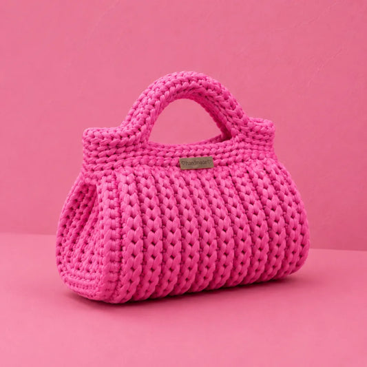 Borsetta Bauletto Realizzata a Mano Fucsia