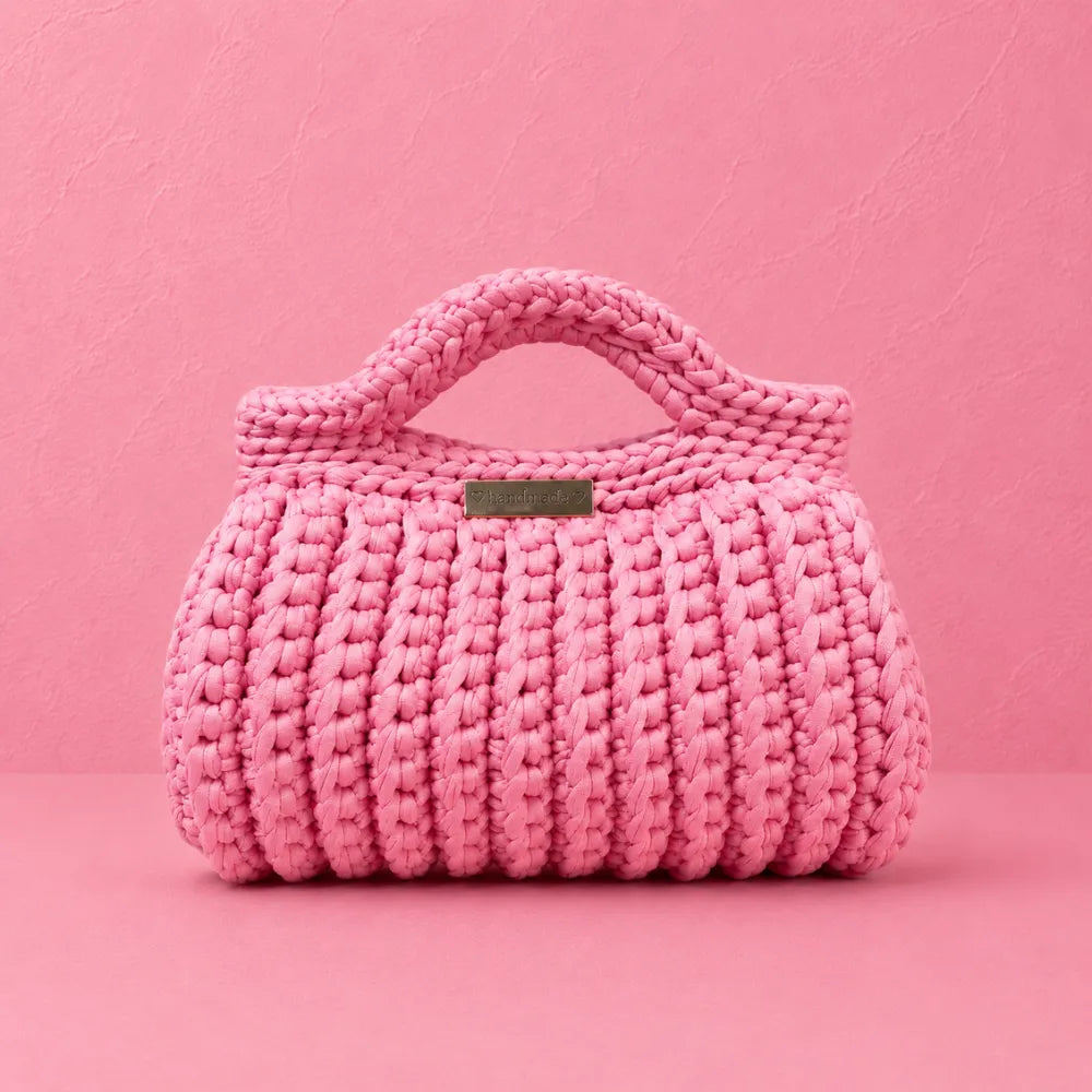 Borsetta Bauletto Realizzata a Mano Fucsia