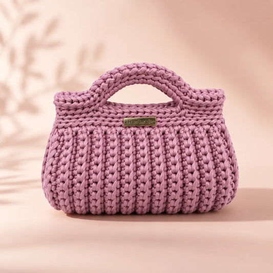 Borsetta Bauletto Realizzata a Mano Rosa Antico