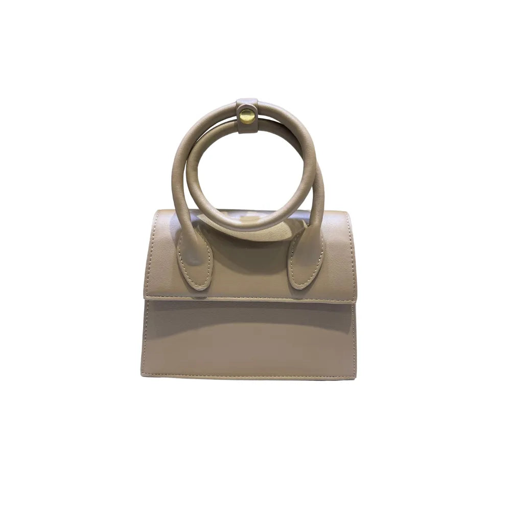 borsetta donna in similpelle di colore beige