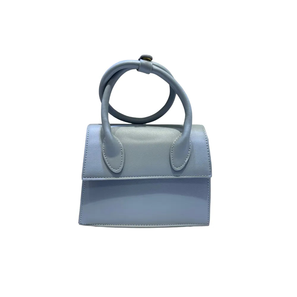 borsetta donna in similpelle di colore celeste