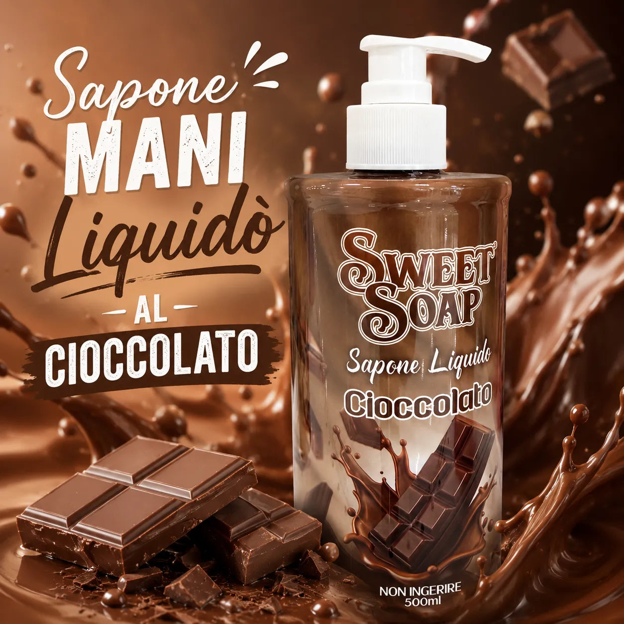 Sapone Mani Liquido al Cioccolato 500 ml
