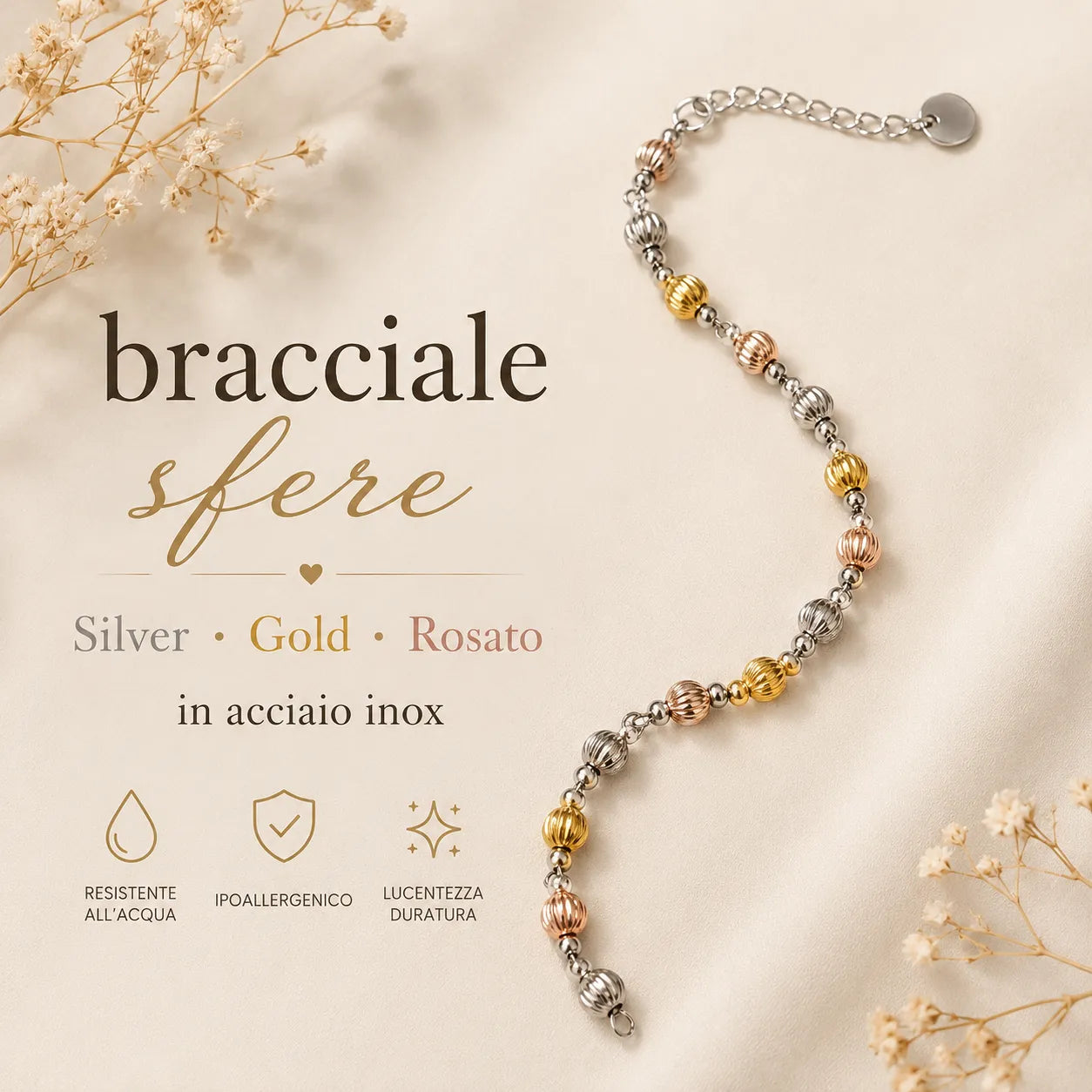 Bracciale Sfere Multicolor