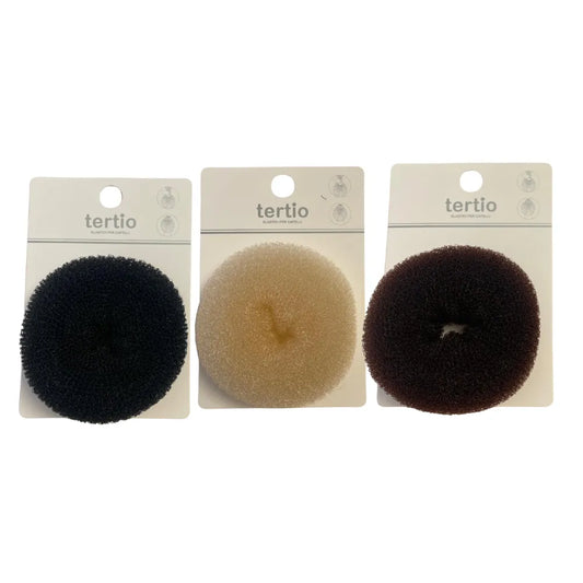 Accessorio per acconciatura capelli a ciambella grande di vari colori