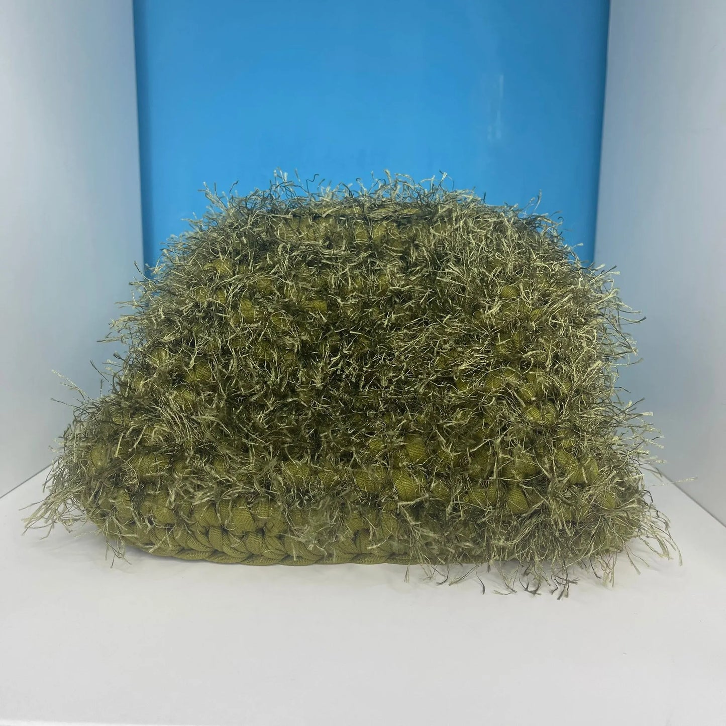 Clutch Pellicciosa Verde - Realizzata a Mano