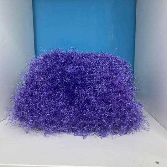 Clutch Pellicciosa Viola - Realizzata a Mano