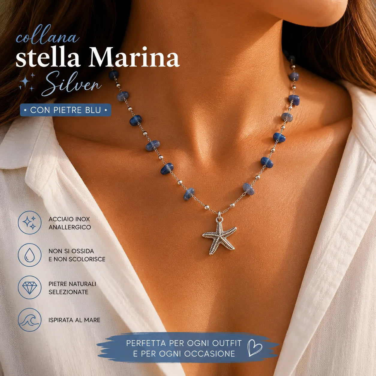 Collana Stella Marina Silver
