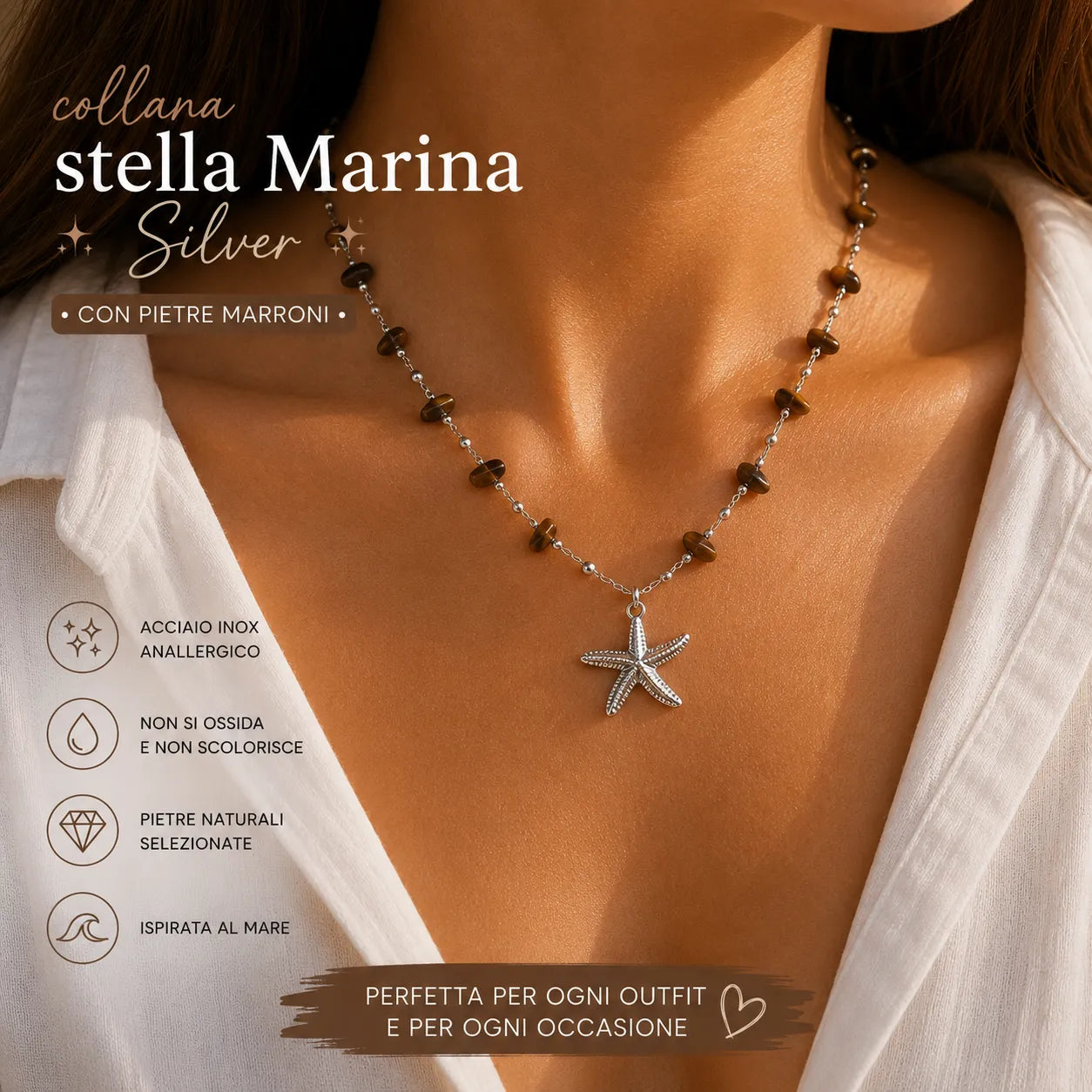 Collana Stella Marina Silver